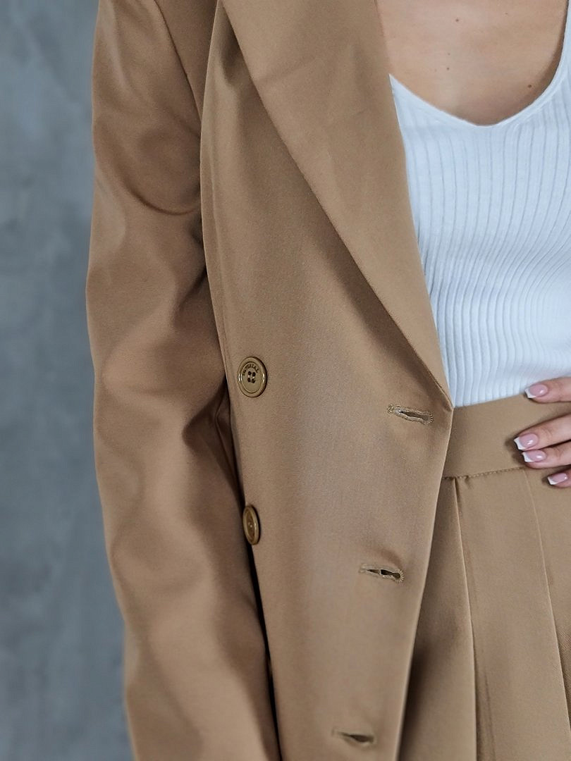 Пиджак Imperial на шести пуговицах песочный, фотография №5