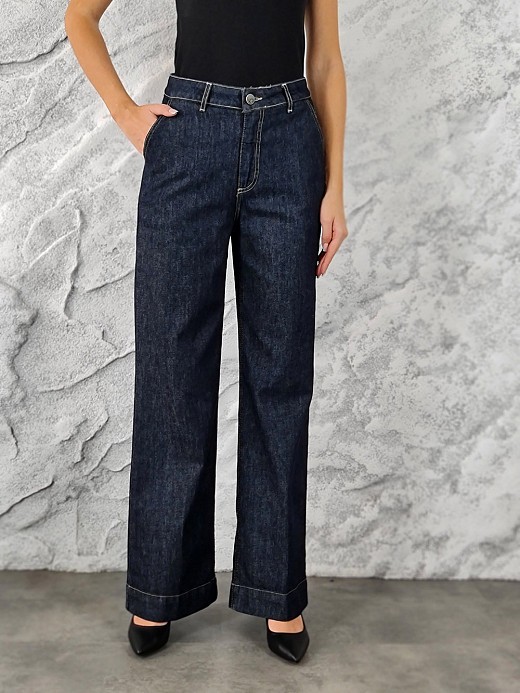 Джинсы Almanegra со стрелками темно-синие