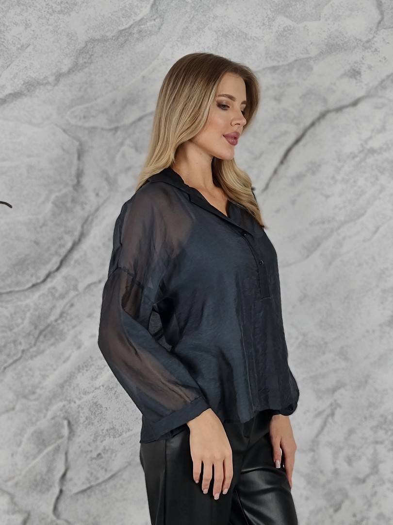 Рубашка CLOTHÉ тонкая с топом графит, фотография №2