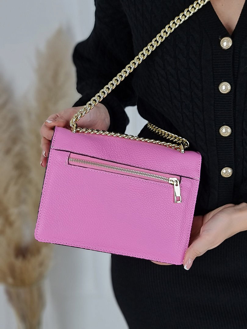 Сумка My Little Italy с золотыми птичками розовая, фотография №4