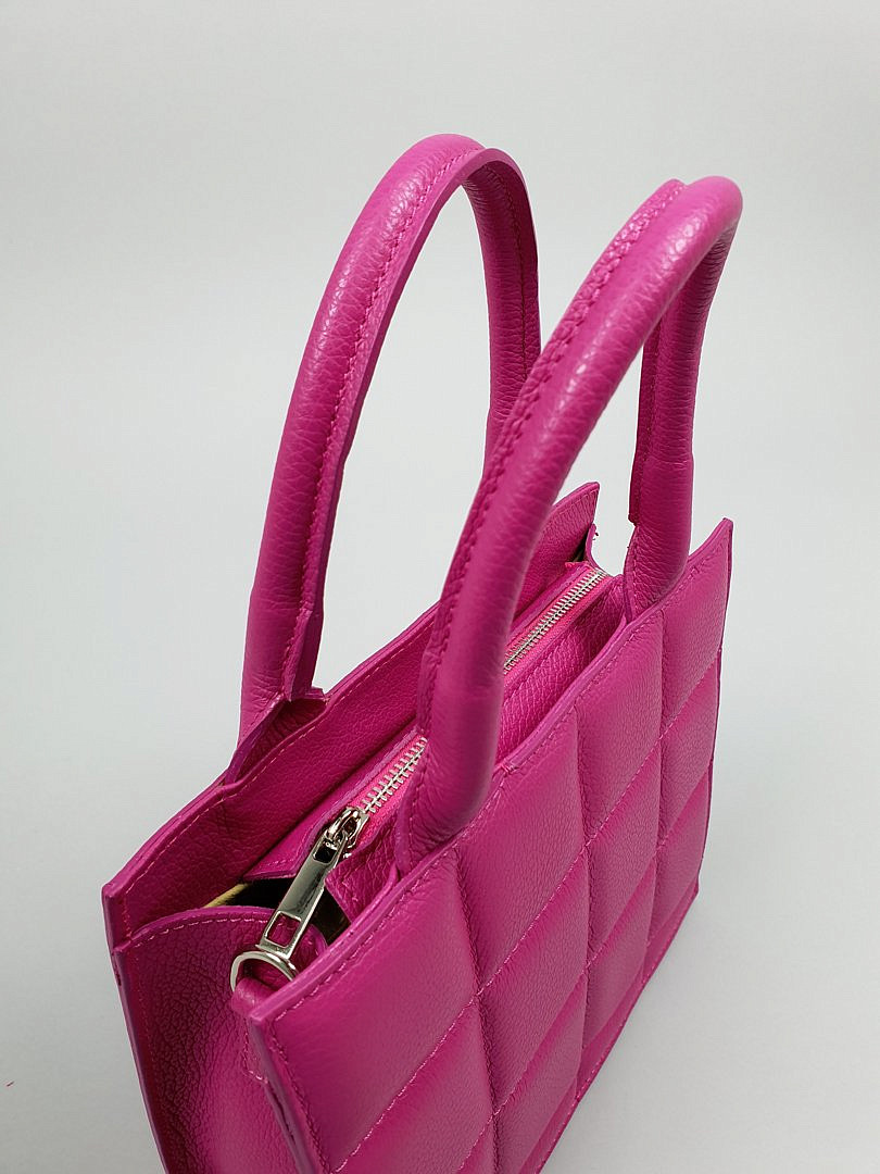 Сумка My Little Italy квадратная стёганая фуксия , фотография №5