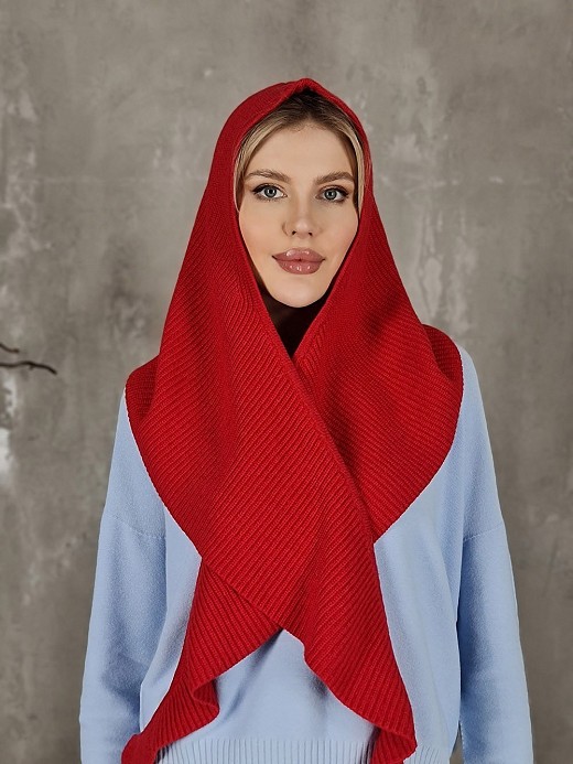 Капор Vicolo на завязках красный