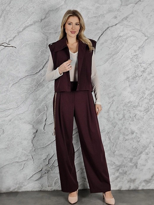 Костюм Imperial жилет с брюками винный