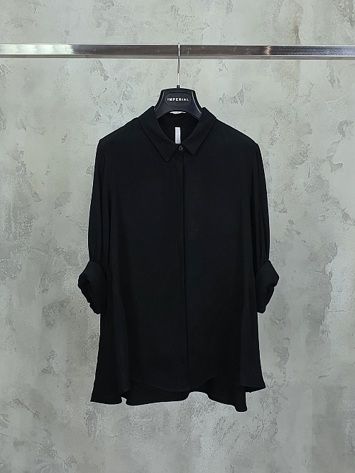 Рубашка Imperial ассиметричный крой чёрная