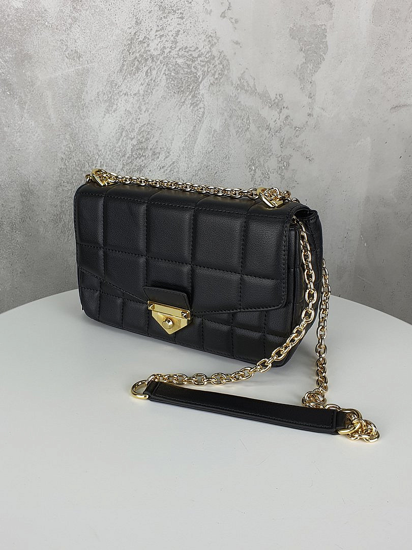 Сумка My Little Italy плетёная с золотой застёжкой чёрная, фотография №5