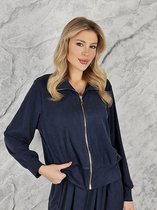 Кофта на замке CLOTHÉ синяя 