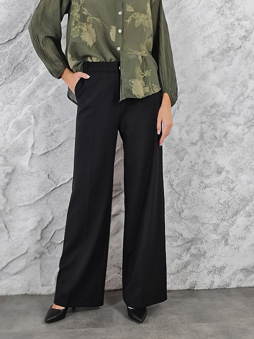 Брюки Imperial черные с белым поясом внутри