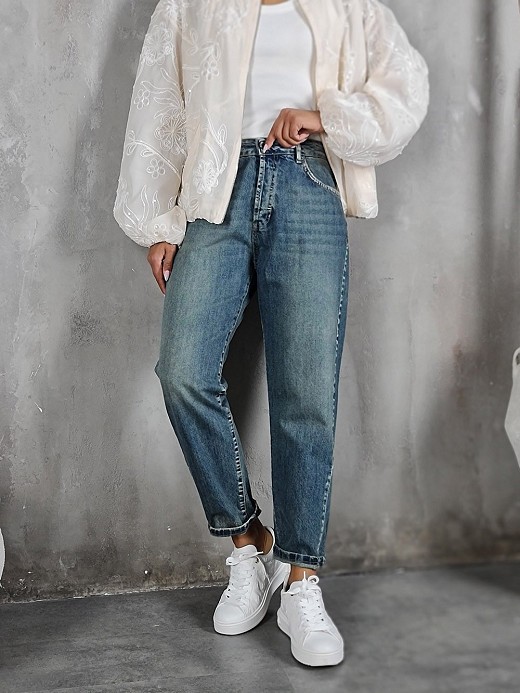 Джинсы Souvenir зауженные к низу синие