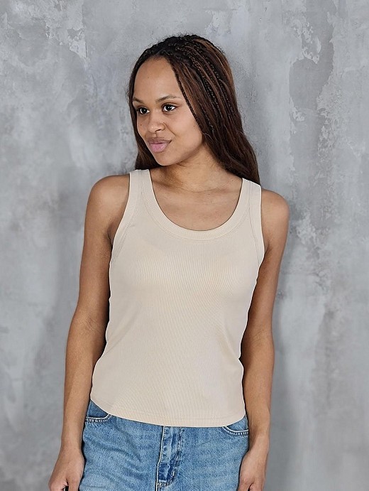 Топ Y Two базовый бежевый