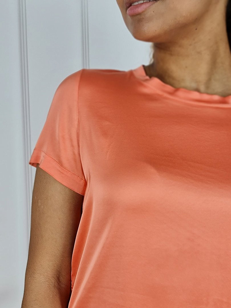 Костюм Vicolo атласный футболка и брюки оранжевый, фотография №3