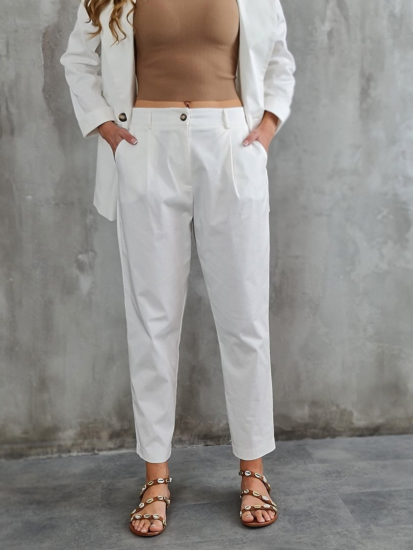 Костюм Dixie классический пиджак и брюки белый, фотография №4