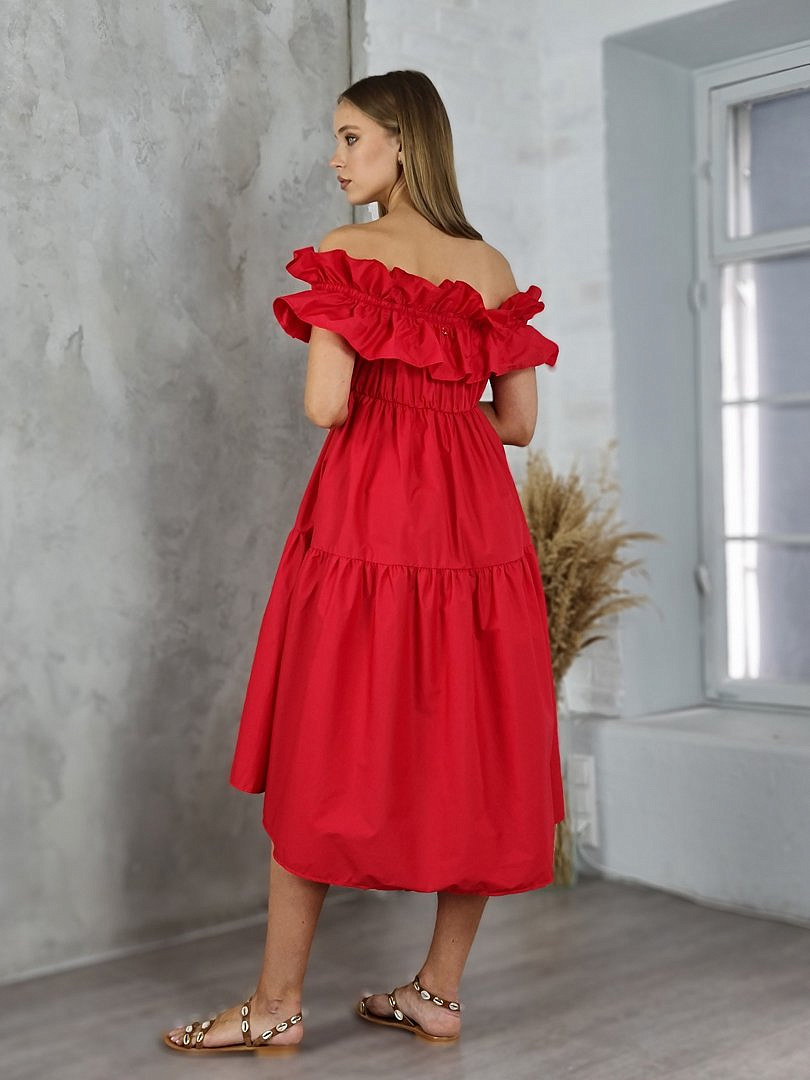 Сарафан Souvenir на бретелях красный, фотография №2