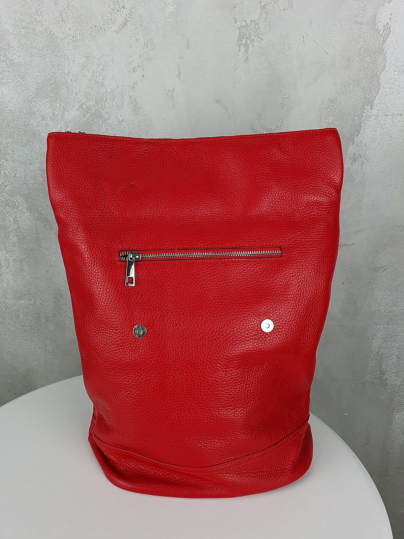 Рюкзак My Little Italy с заклёпками красный, фотография №6