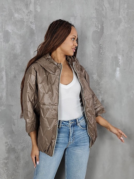 Куртка Monte Cervino широкая на молнии карамель 