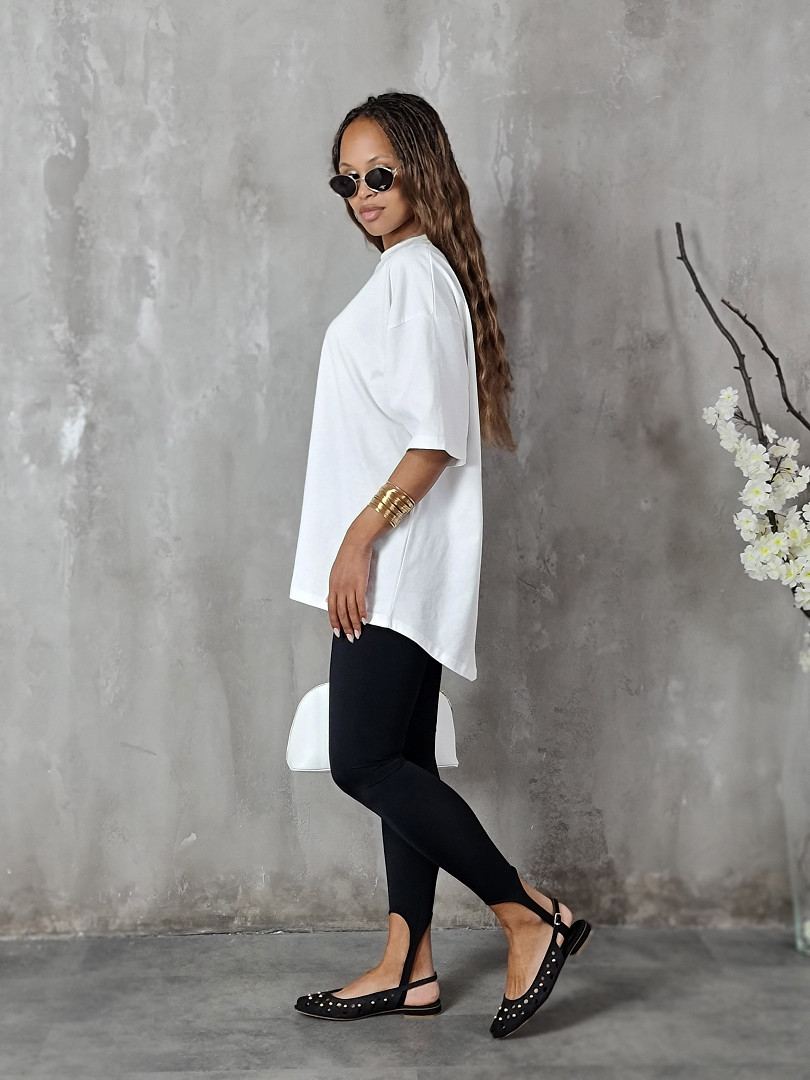 Легинсы Vicolo со штрипками внизу черные , фотография №1