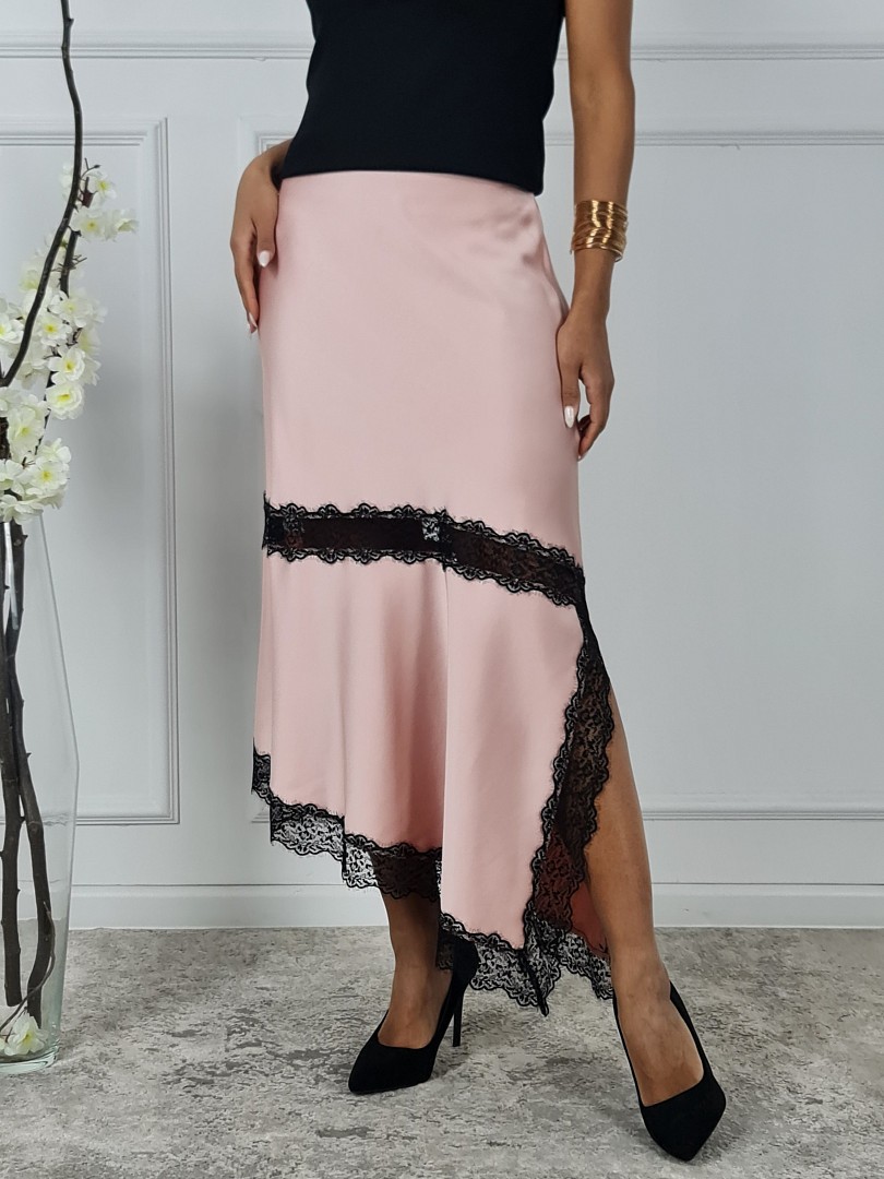 Юбка Imperial с черным кружевом пудра, фотография №1