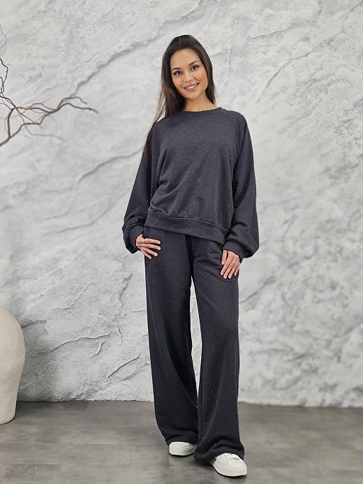 Костюм MOOIJ с блестками свитшот и брюки графит