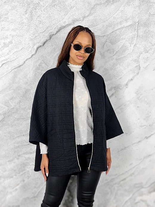 Куртка Monte Cervino рукава летучая мышь стеганный черная