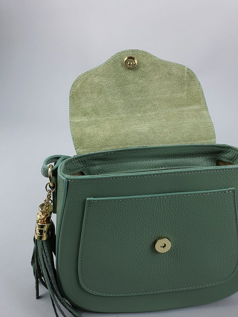 Сумка My Little Italy с кисточкой нежно-зелёная, фотография №3