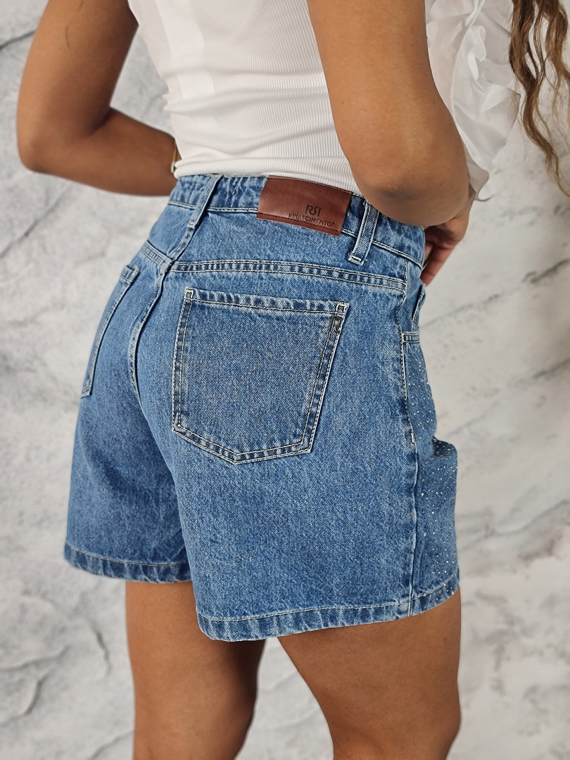 Шорты Rinascimento со стразами синие, фотография №4