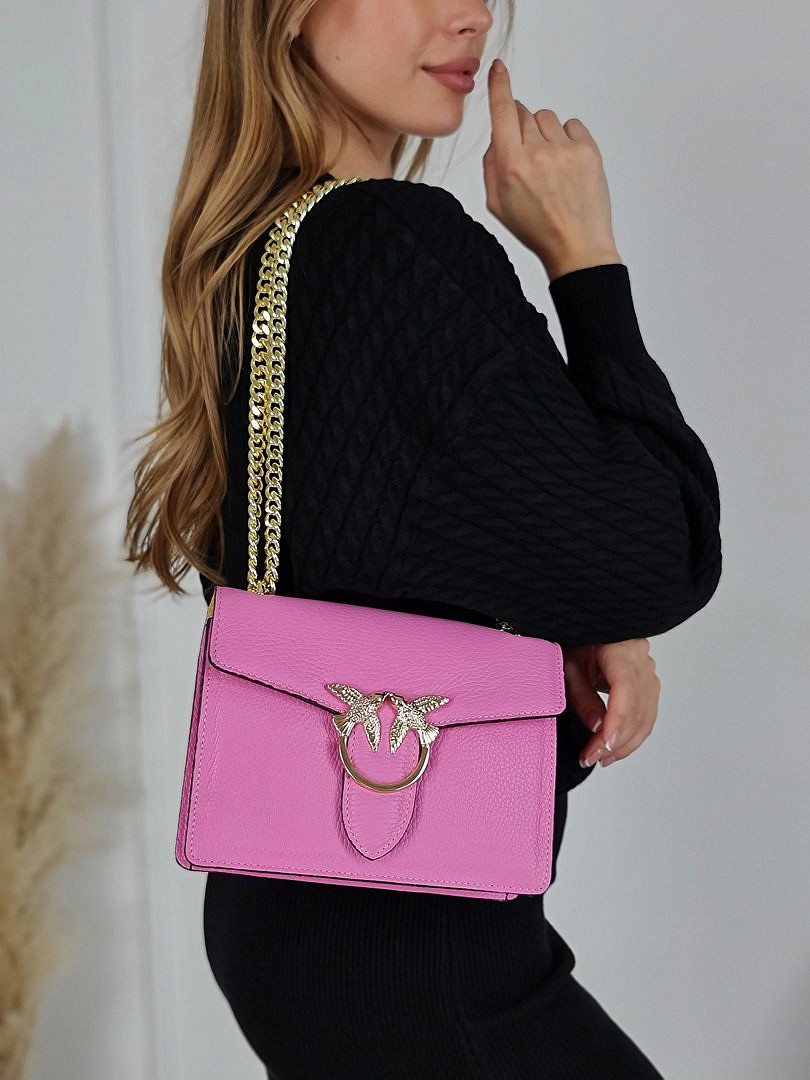 Сумка My Little Italy с золотыми птичками розовая, фотография №6