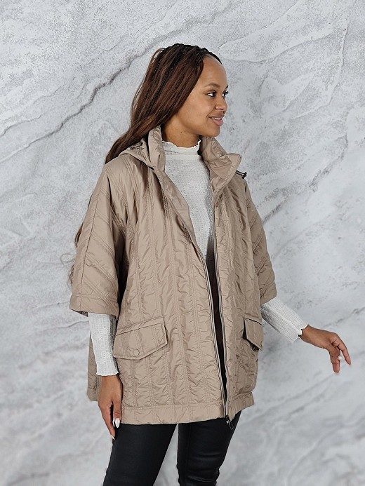 Куртка Monte Cervino рукава летучая мышь с капюшоном карамель