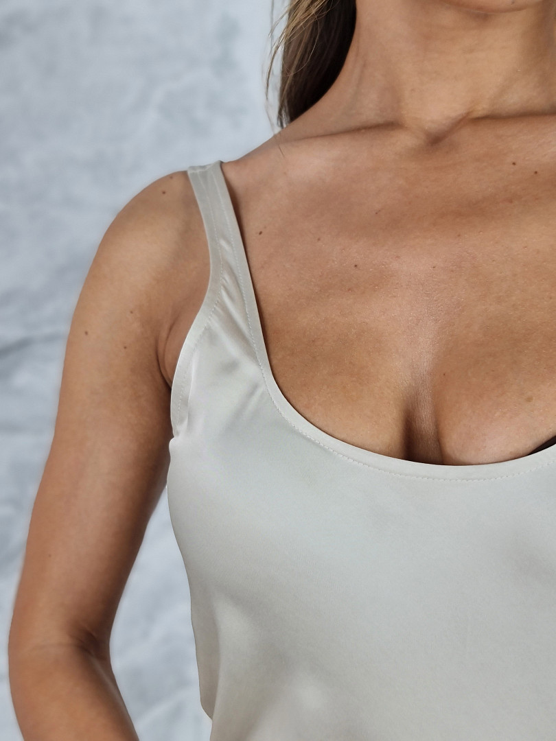 Сарафан CLOTHÉ атласный кремовый, фотография №3