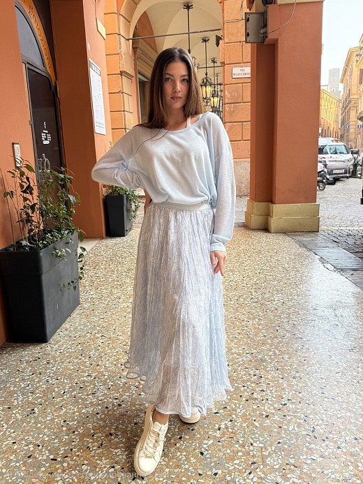 Юбка Mitica&Co.  с огурцами голубая