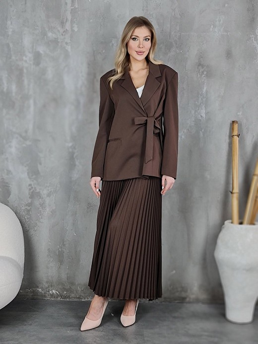 Юбка CLOTHÉ плиссе коричневая