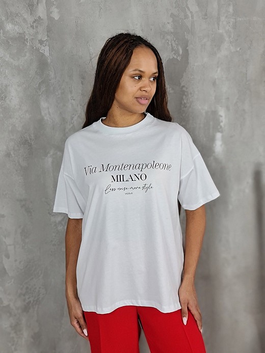 Футболка Vicolo с надписью белая 