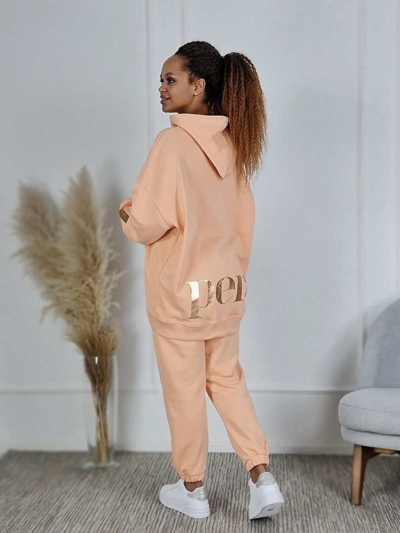 Костюм Imperial спортивный худи и брюки персиковый, фотография №3