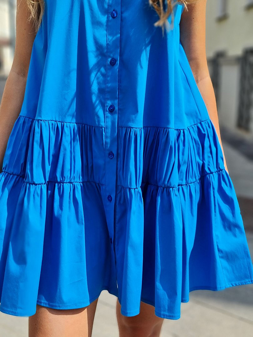 Платье Imperial короткое без рукавов голубое (Turchese), фотография №4