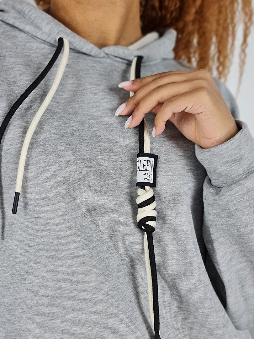 Костюм Joleen худи, брюки и сумка серый, фотография №3
