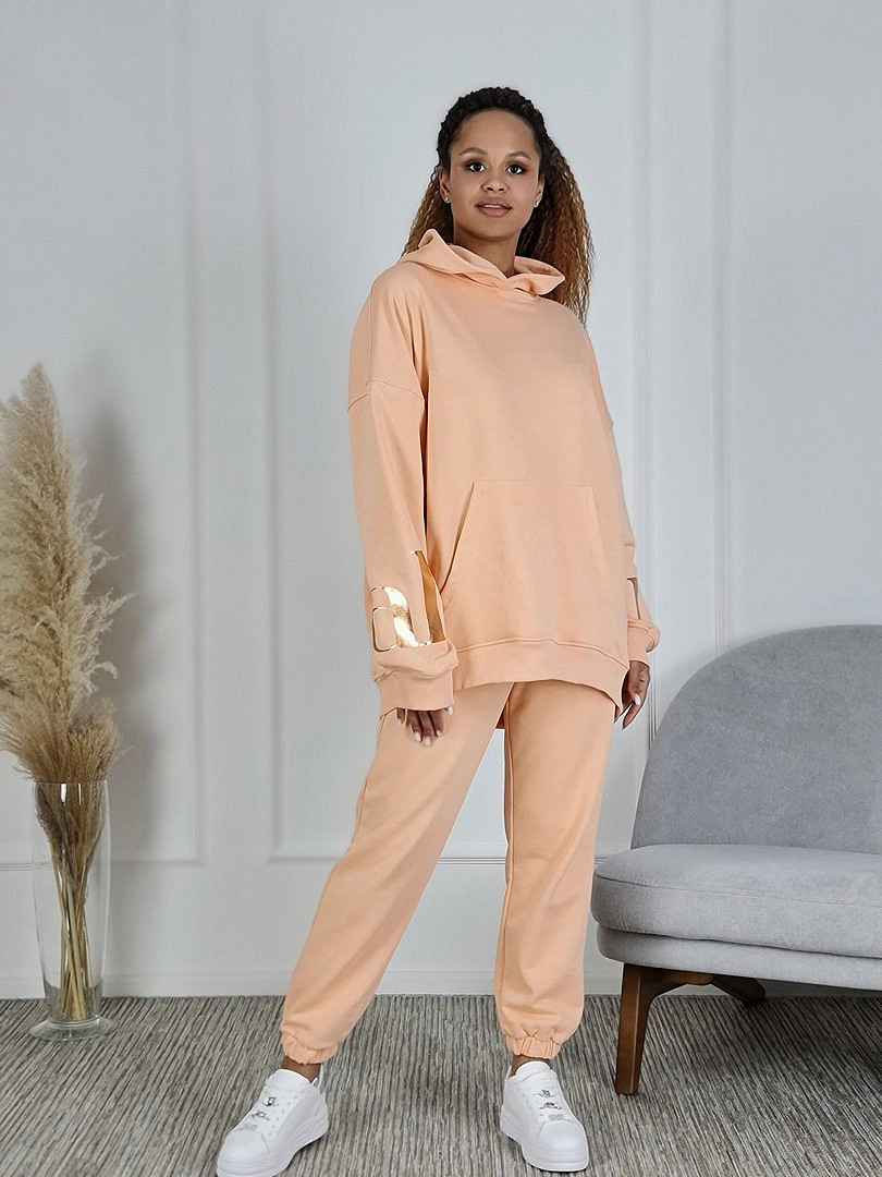 Костюм Imperial спортивный худи и брюки персиковый, фотография №2