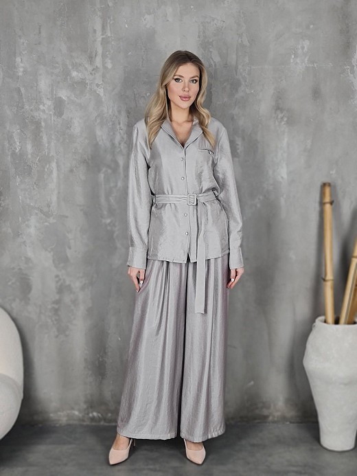 Костюм CLOTHÉ рубашка + брюки серебристый