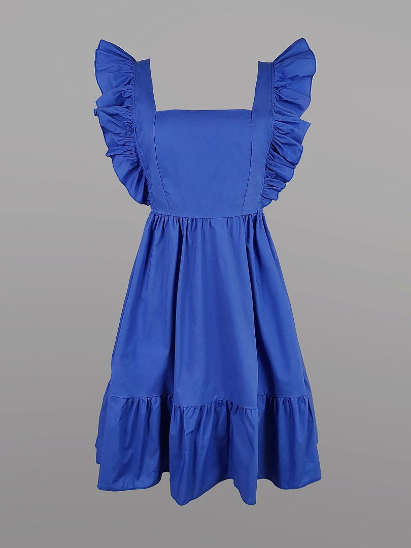 Платье BluRoyal с воланами и открытой спинкой электрик, фотография №1