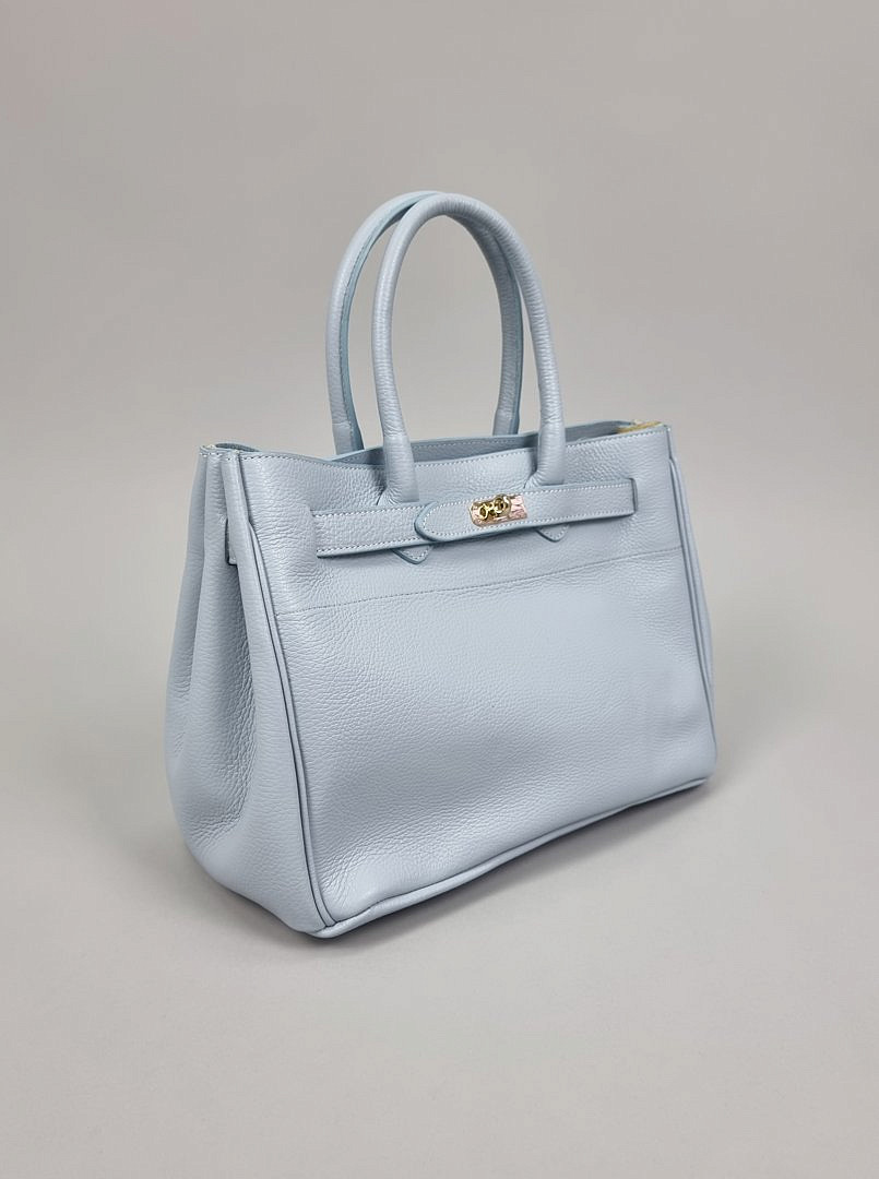 Сумка My Little Italy с золотым замочком голубая , фотография №1