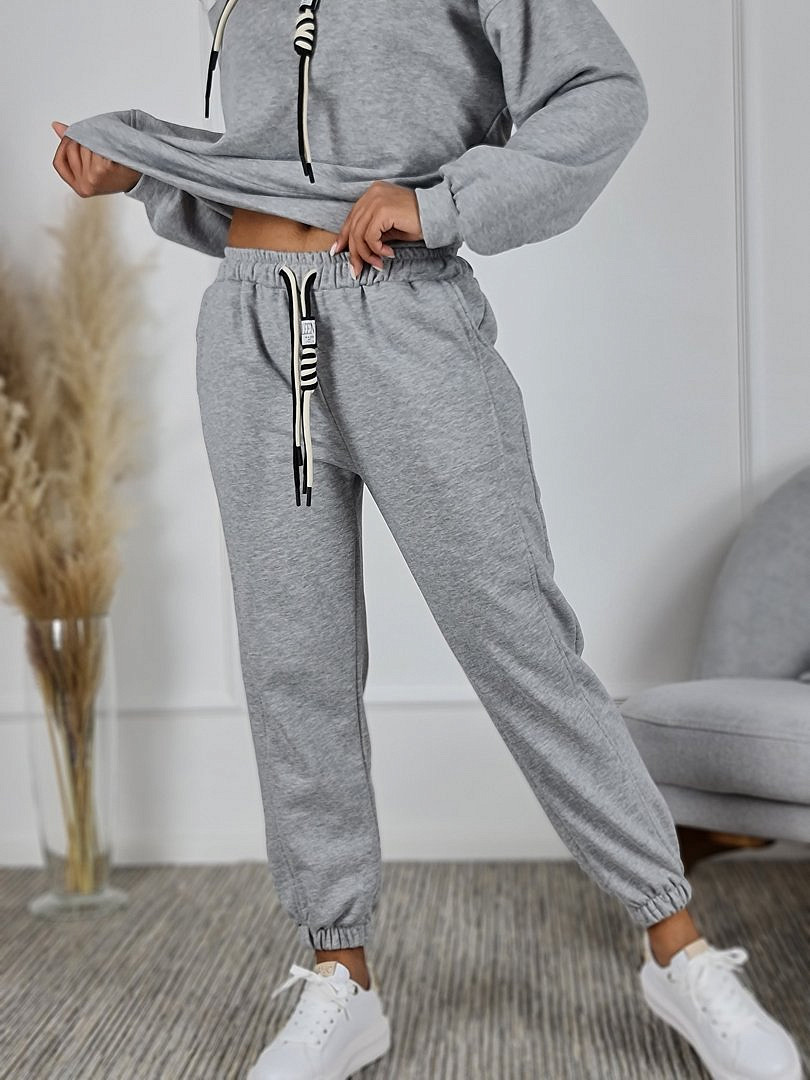 Костюм Joleen худи, брюки и сумка серый, фотография №5