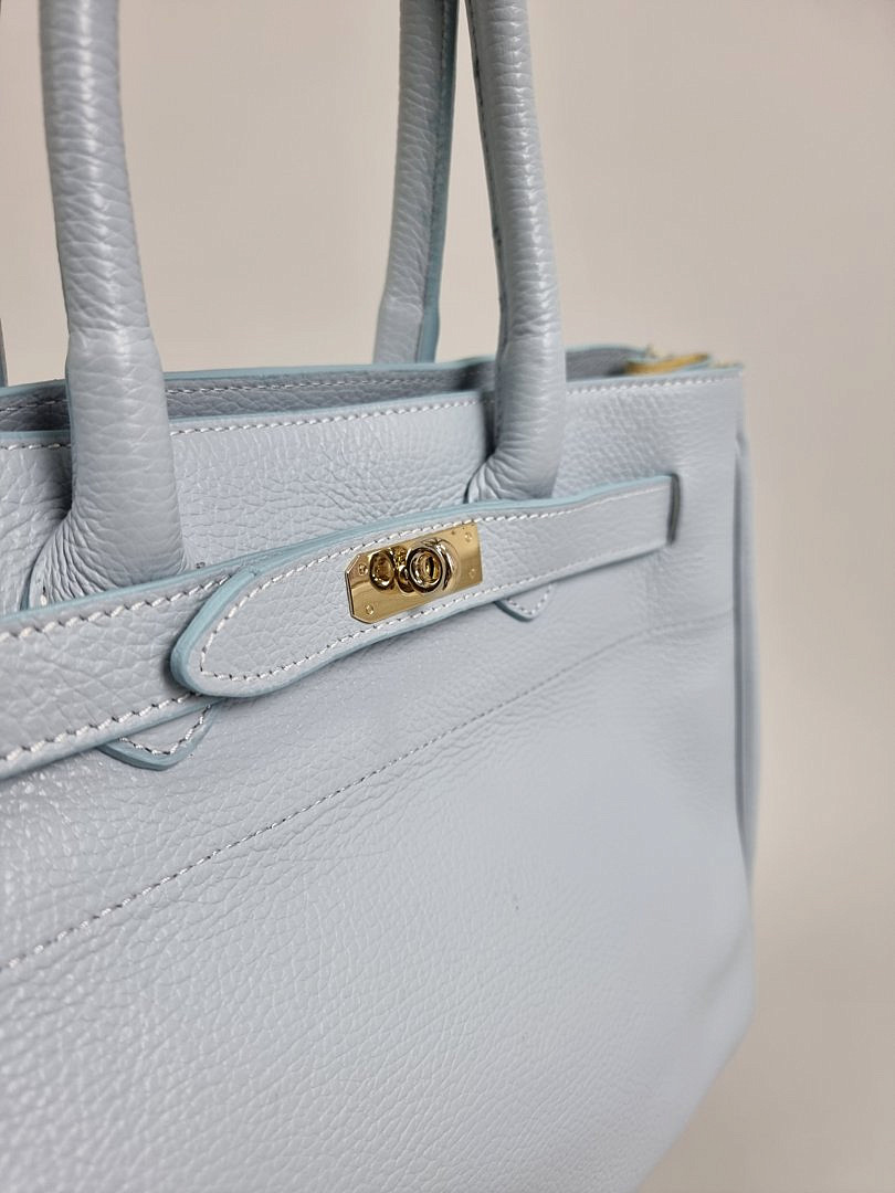 Сумка My Little Italy с золотым замочком голубая , фотография №2