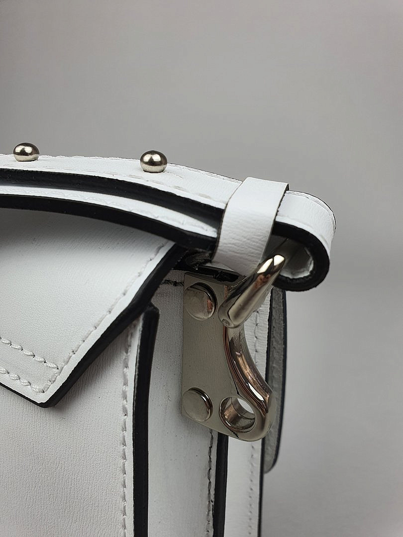 Сумка My Little Italy прямоугольная на широком ремне белая, фотография №4