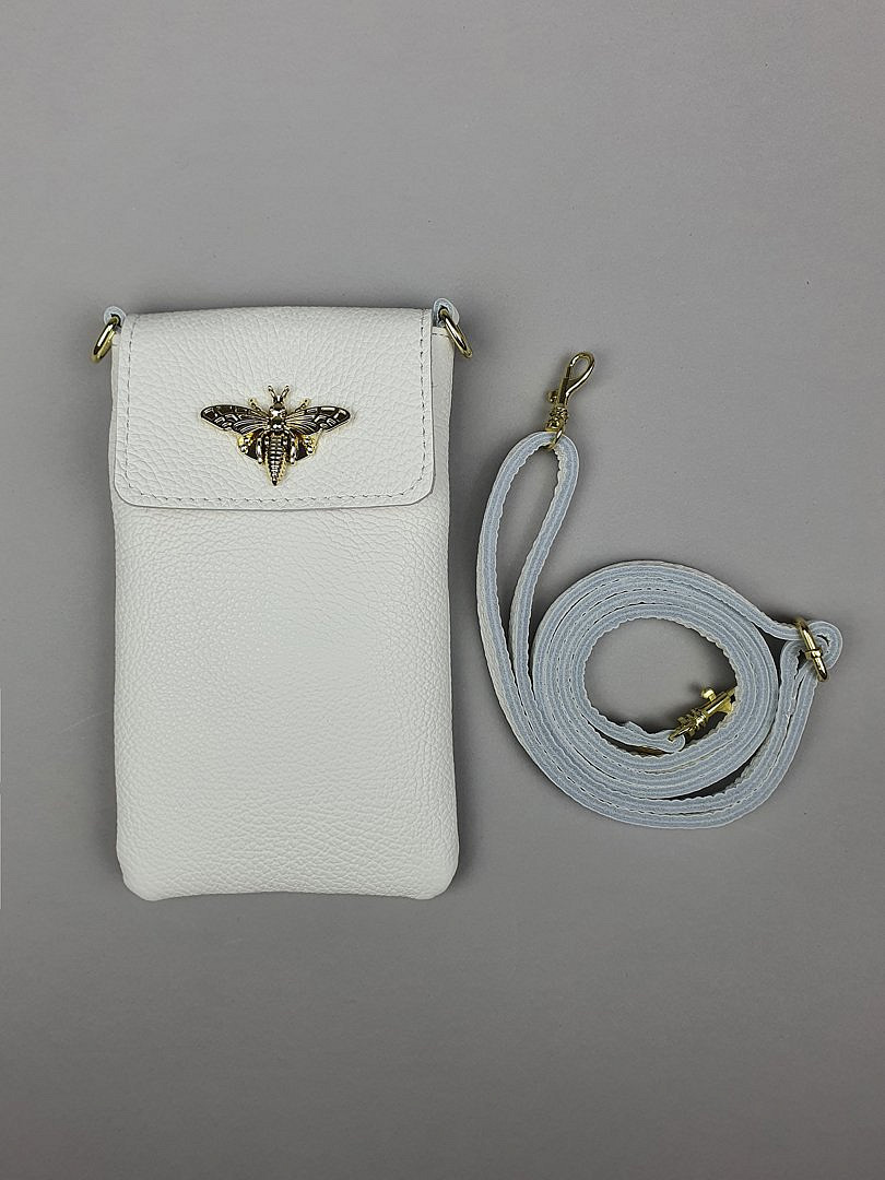 Клатч My Little Italy с золотой застёжкой "Мотылёк" белый, фотография №1