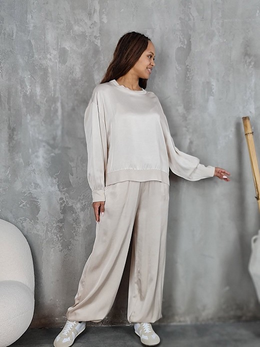 Костюм JNJ counture джемпер + брюки кремовый