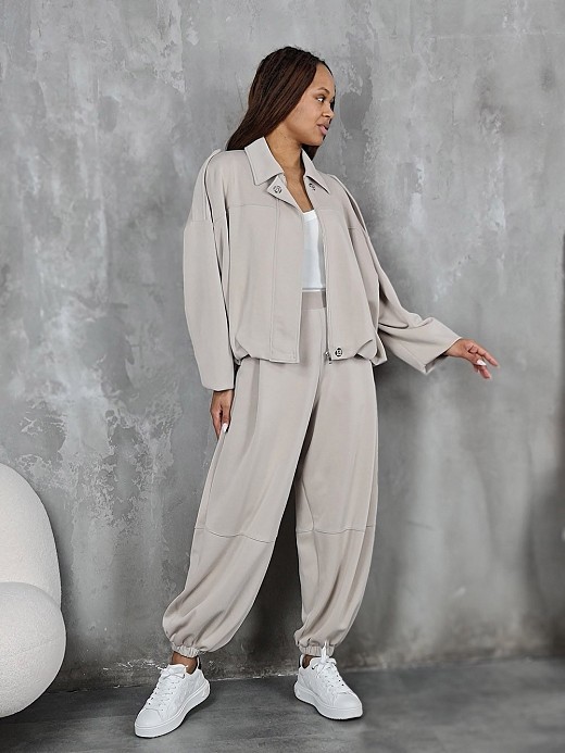 Брюки Imperial на резинке бежевые