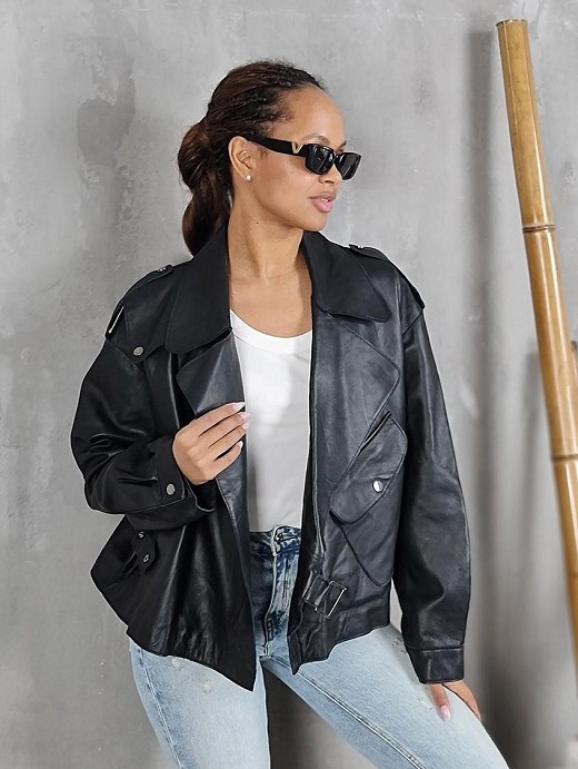 Куртка CLOTHÉ кожаная черная