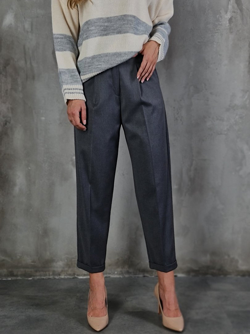 Брюки Imperial с подворотами серые, фотография №1