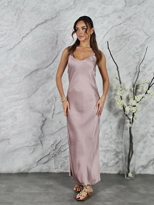 Сарафан CLOTHÉ атласный пудра