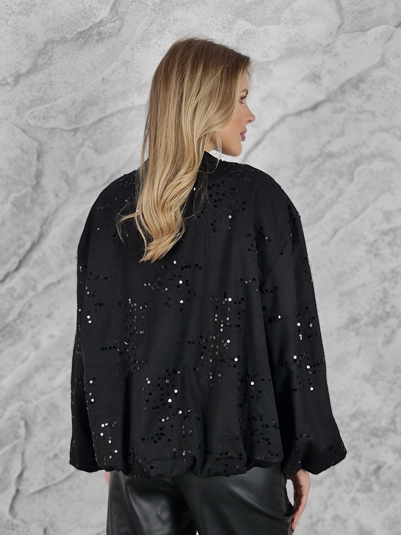 Бомбер CLOTHÉ пайетки черный, фотография №4