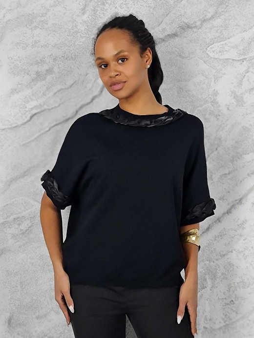 Джемпер BEAUTY WOMEN короткий рукав черный