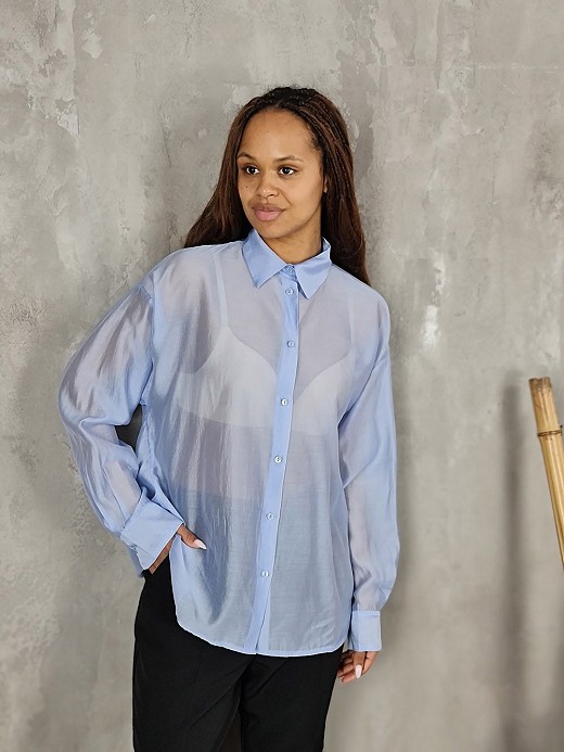 Рубашка Imperial прозрачная голубая