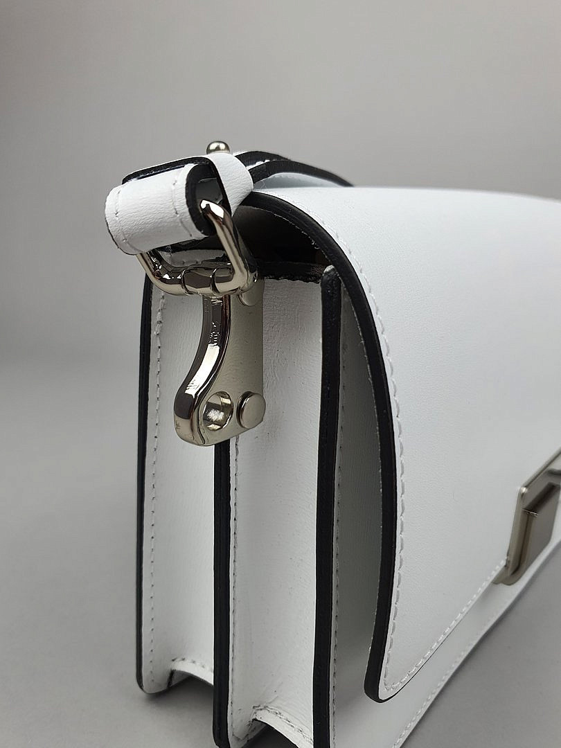 Сумка My Little Italy прямоугольная на широком ремне белая, фотография №5